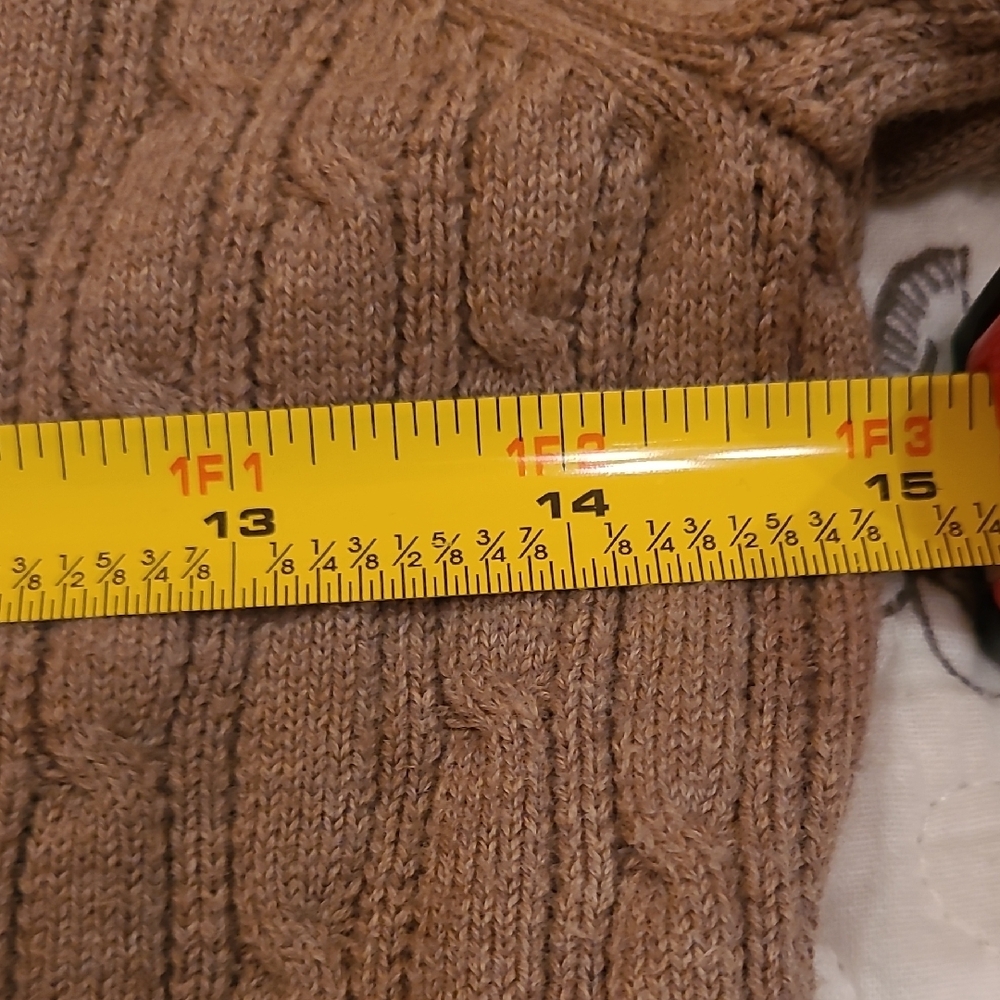 GAP Taupe Cable Knit 3/4 Sleeve Sweater - Picture 6 of 8